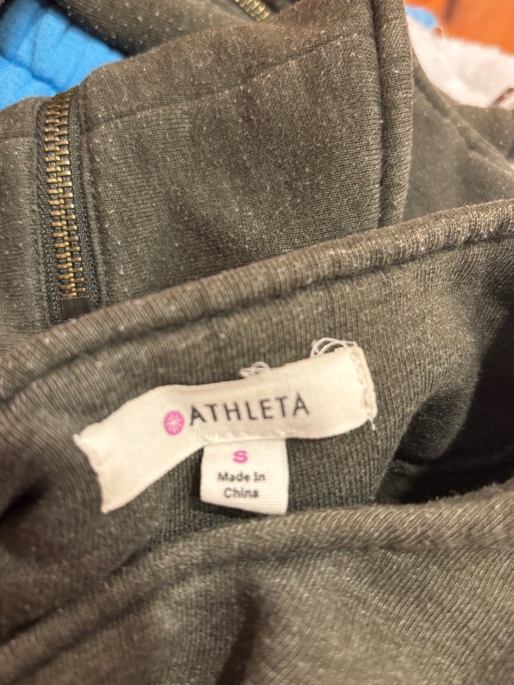 Athleta Belvedere Moto Jacket Olive Green Asymmetrical Zip Quilted Womens Medium - Picture 9 of 9